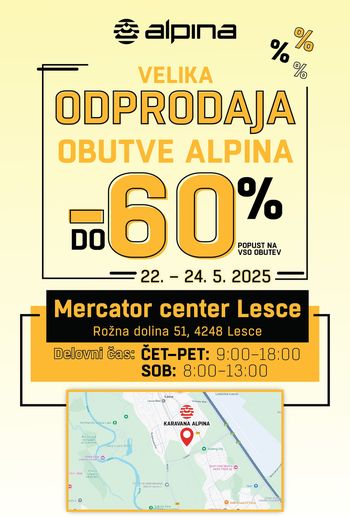 VELIKA ALPININA ODPRODAJA OBUTVE