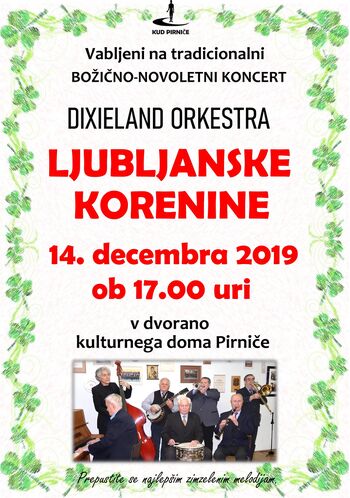  LJUBLJANSKE KORENINE, Božično - novoletni koncert Dixieland orkestra