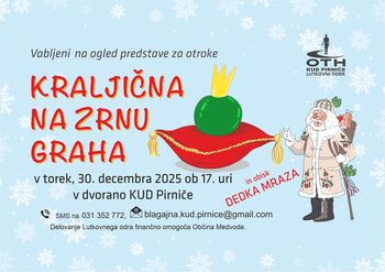 KRALJIČNA NA ZRNU GRAHA, lutkovno igrana predstava za otroke