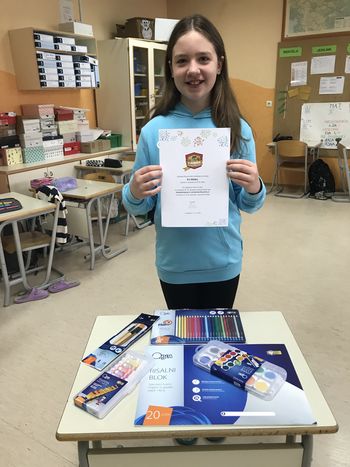 Uspeh učenke 5. c na likovnem natečaju