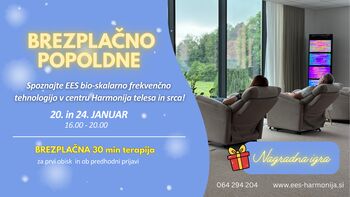 BREZPLAČNO POPOLDNE V CENTRU Z EES FREKVENČNO TERAPIJO