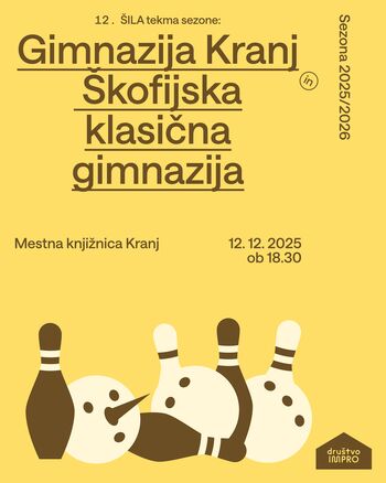 Dvojni ŠILA večer:  ŠILA valilnica in ŠILA tekma