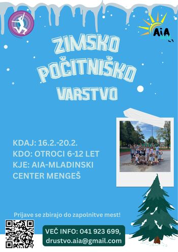 Zimsko počitniško varstvo v Mengšu