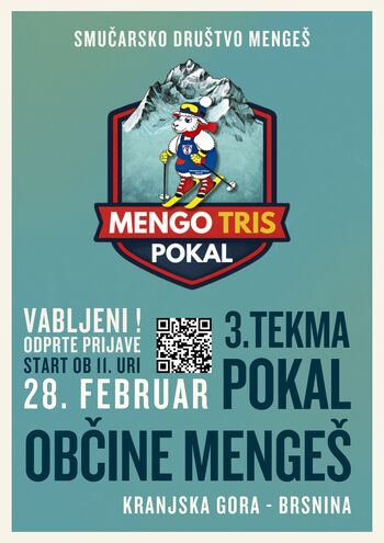 Vabljeni na smučarski izziv: 3. tekma Pokala Občine Mengeš