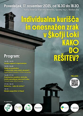 Predavanja in delavnica: Individualna kurišča in onesnažen zrak v Škofji Loki - kako do rešitev?