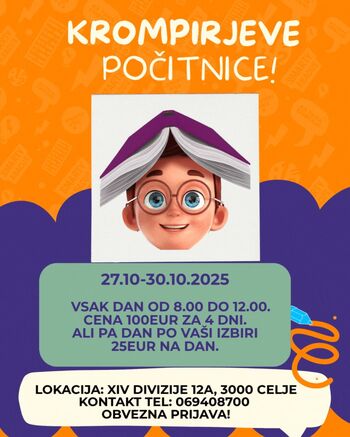 OTROŠKE DELAVNICE ZA KROMPIRJEVE POČITNICE