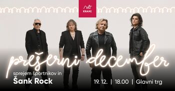 Prešerni december 2025: Sprejem športnikov in koncert Šank Rock