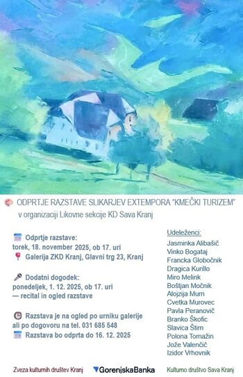 Literarni ponedeljek in ogled razstave likovnega Extempora Kmečki turizem