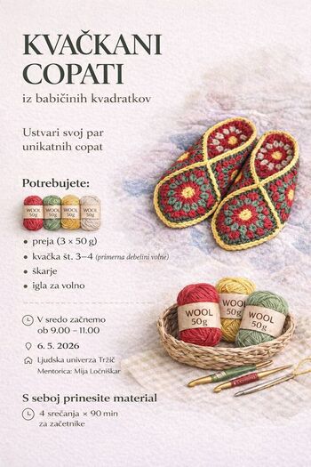 KVAČKANI COPATI IZ BABIČINIH KVADRATKOV