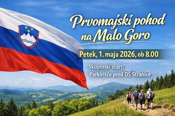 Vabilo na prvomajski pohod na Malo Goro