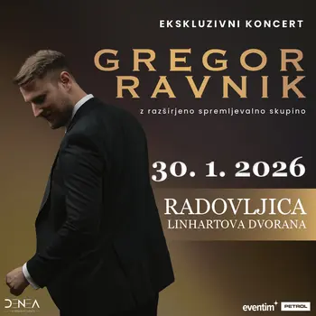 Ekskluzivni koncert Gregorja Ravnika • 30.1.2026 •  Radovljica