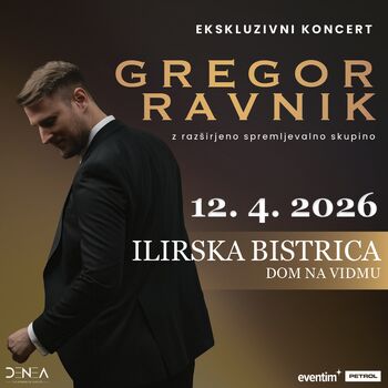 EKSKLUZIVNI KONCERT – GREGOR RAVNIK • 12.4.2026 • Dom na Vidmu Ilirska Bistrica