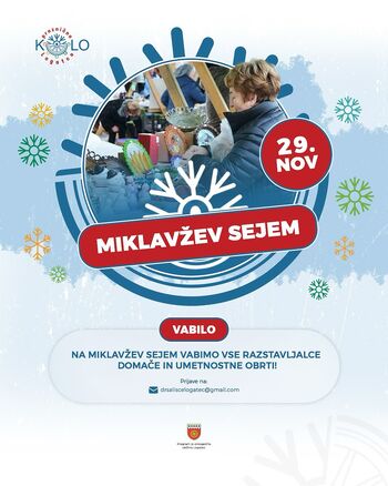 Povabilo razstavljavcev na praznični Miklavžev sejem v Logatcu