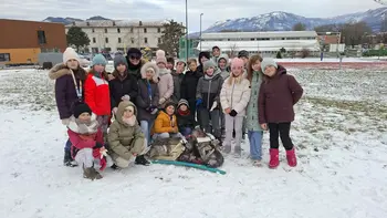 Po dolgih letih sneg v Vipavi