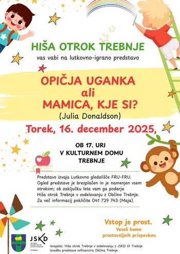 Lutkovna predstava Opičja uganka ali Mamica, kje si?