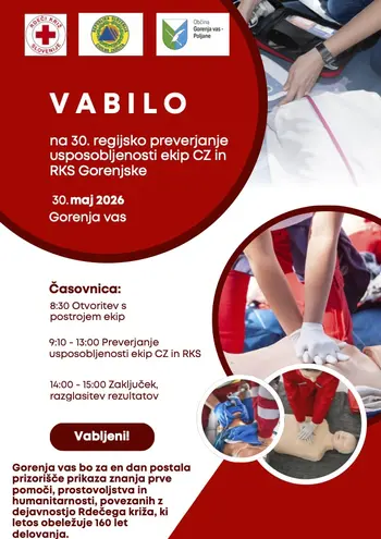 30. regijsko preverjanje znanja ekip prve pomoči RKS in CZ v Gorenji vasi