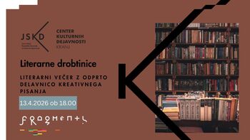 Literarne drobtinice / pogovor ter delavnica kreativnega pisanja s književnikom ter režiserjem Ajdinom Huzejrovićem