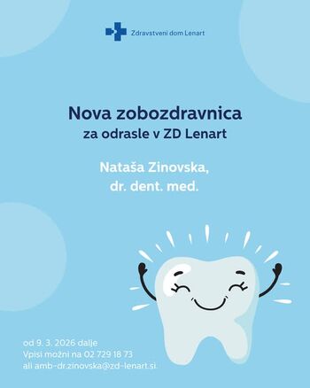 Nova zobozdravnica za odrasle v ZD Lenart