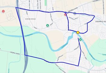 Zapora križišča v Vevčah Zapora križišča v Vevčah