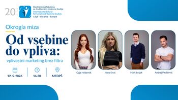 Okrogla miza "Od vsebine do vpliva: vplivnostni marketing brez filtra"
