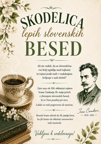 Polnimo Cankarjevo Skodelico lepih slovenskih besed