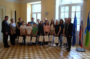 Županov sprejem najboljših učencev osnovne in glasbene šole