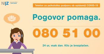 Vzpostavljena telefonska št. 080 51 00 za psihološko podporo prebivalcem ob epidemiji COVID-19