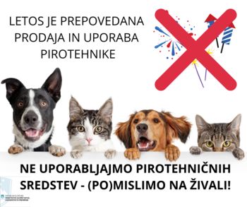 (Po)mislimo na živali – ne uporabljajmo pirotehničnih sredstev