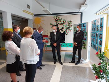 Predsednik Pahor s predsednikom Švicarske konfederacije Guyem Parmelinom na obisku v Vrtojbi