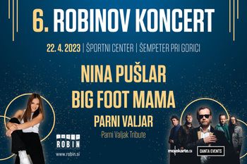 6. Robinov koncert - Nina Pušlar, Big foot mama, Parni Valjar (Parni Valjak tribute)