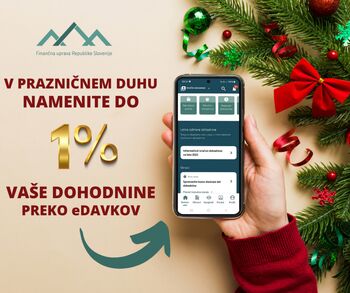 Komu lahko namenite 1 % svoje dohodnine