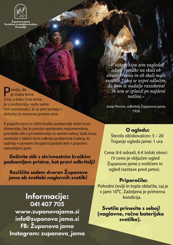 Čarobno podzemlje Županove jame s svetilkami!