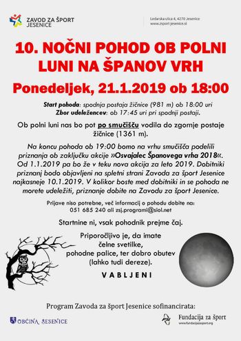 10. Nočni pohod ob polni luni na Španov vrh