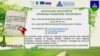 Digitalne delavnice: Uporaba mobilnih telefonov Digitalne delavnice: Uporaba mobilnih telefonov