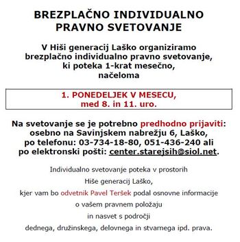 Brezplačno individualno pravno svetovanje