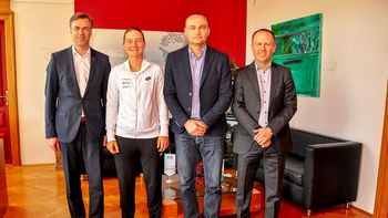 Živa Falkner na sprejemu pri županu