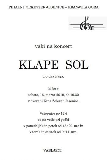 Klape SOL z otoka Paga