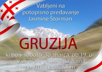 Potopisno predavanje Jasmine Štorman - Gruzija