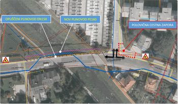 Zaradi zamenjave plinovoda na Butejevem mostu polovična cestna zapora