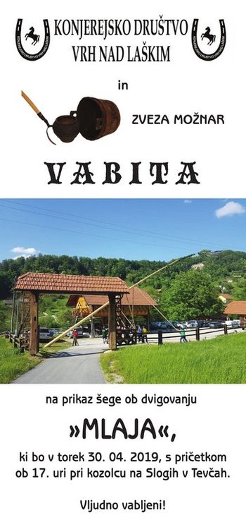 Prikaz šege ob dvigovanju mlaja