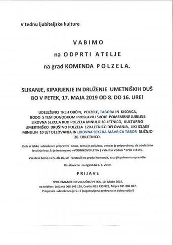VABILO NA ODPRTI ATELJE TREH OBČIN