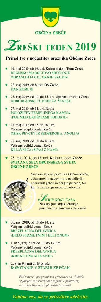 ZREŠKI TEDEN 2019 že poteka