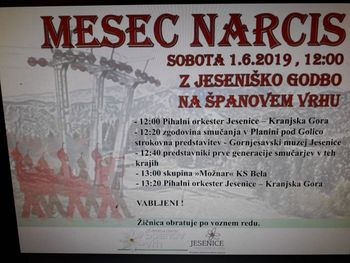 Mesec narcis z jeseniško godbo na Španovem vrhu
