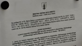 Javna razgrnitev in obravnava dopolnjenega osnutka občinskega lokacijskega načrta Brusnice