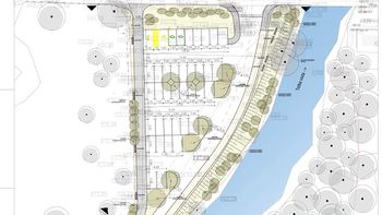 Začetek urejanja parkirišč ob izlivu Težke vode