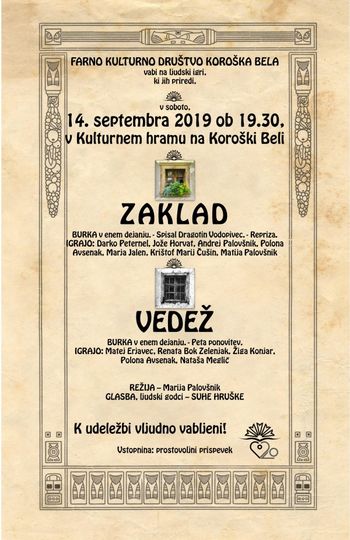 Ljudski igri ZAKLAD in VEDEŽ