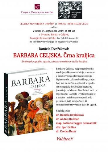 BARBARA CELJSKA. Črna kraljica; Predstavitev knjige in pogovor z avtorico