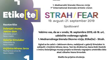 1. MEDNARODNI BIENALE LIKOVNE VIZIJE, ETIKE(TE) – STRAH/FEAR 2019