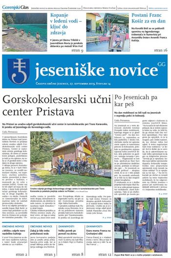 Jeseniške novice, 14. september 2019-14 