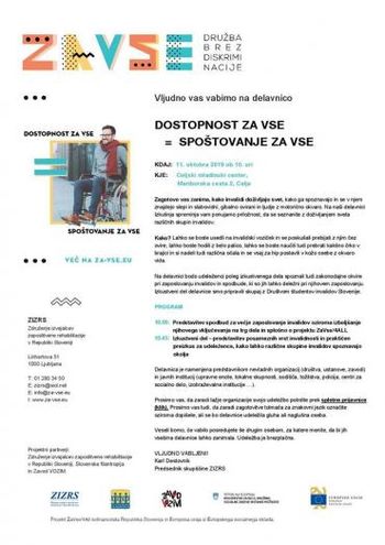 Dostopnost za vse = Spoštovanje za vse